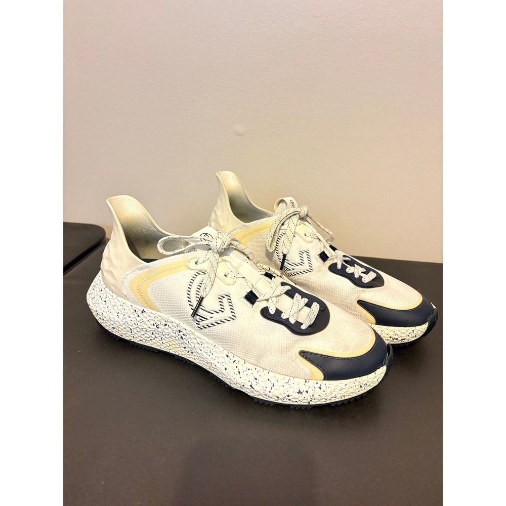 G/FORE MG4+ Golf Shoes Mens 10 Twilight White Navy Spikeless G4MS22EF42
